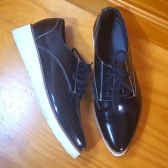 Asos Black Faux Leather Brogues - Picture 6 of 12